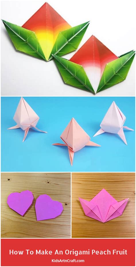 How To Make An Origami Peach Fruit With Kids Kids Art And Craft