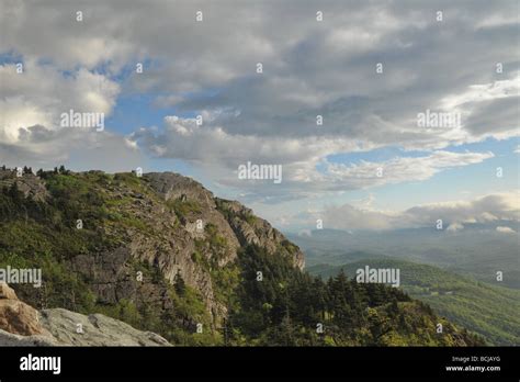 view from Grandfather Mountain in the Appalachian Moutains of North