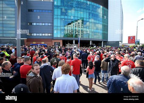 Manchester United Fans Evacuated From Old Trafford By Security Police And Stewards After The