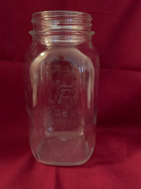 Vintage Hazel Atlas Clear Canning Jar Etsy