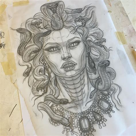 Another Back Today For Moriah Medusa Snake By Jamesacrow Aquarell