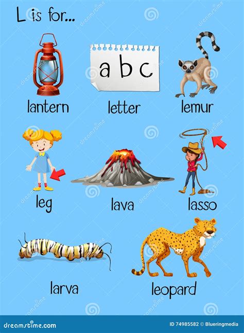 Many Words Begin With Letter Q Vector Illustration