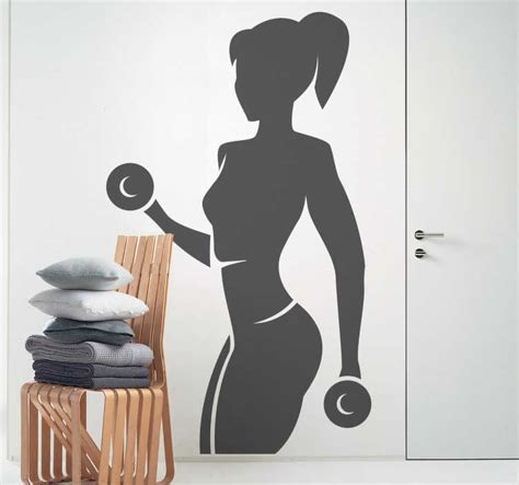 Fitness Girl Wall Sticker Tenstickers