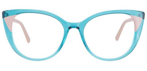 Juniper Oversized Cat Eye Prescription Glasses Blue Womens