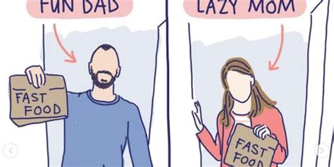 Mom S Comics Perfectly Illustrate The Double Standard Of How Society