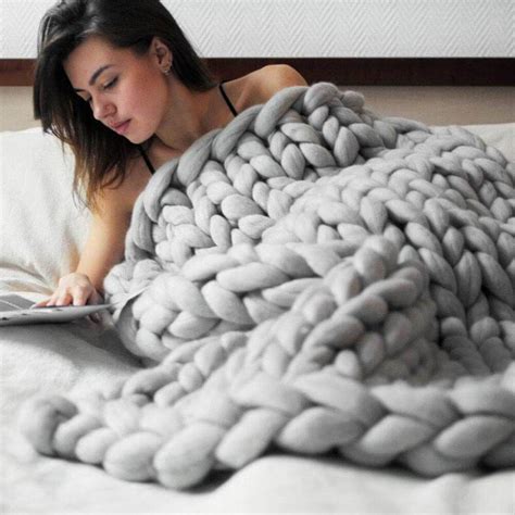 Official Chunky Knitted Blanket Chunky Knit Blanket Diy Diy Knit