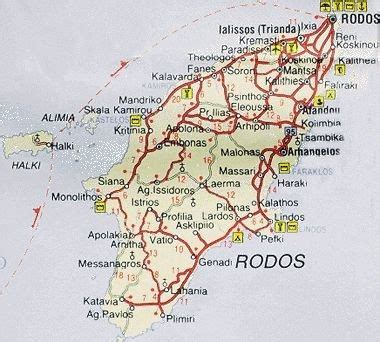 Kaart Rhodos Tourist Map Travel Photos Travel