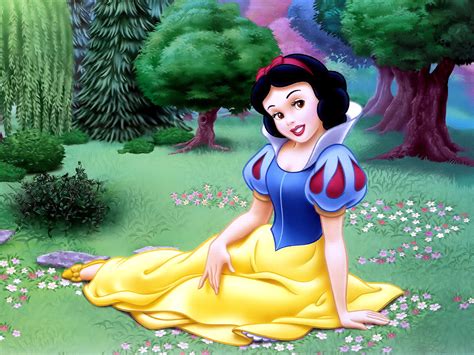 Она прячется в лесах, спускается с гор, застилает небо. Snow White Disney Cartoon wallpaper | 1024x768 | #9614