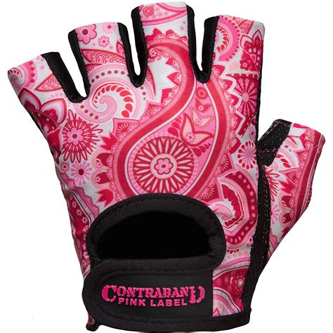 Contraband Sports 5387 Pink Label Paisley Weight Lifting Gloves Pink