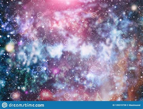 Nebula Night Starry Sky In Rainbow Colors Multicolor Outer Space Deep