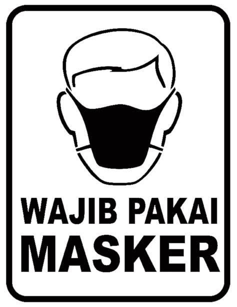 Logo Pakai Masker Png Hitam Putih Masker Gambar Png File Vektor Dan