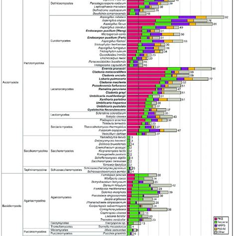 Overview Of Predicted Secondary Metabolic Gene Clusters Across The