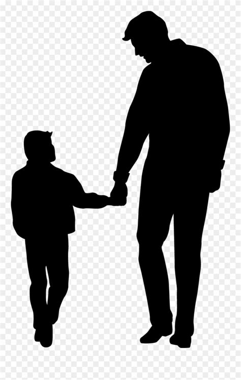 Download Fathers Day Son Clip Art Father And Son Silhouette Vector