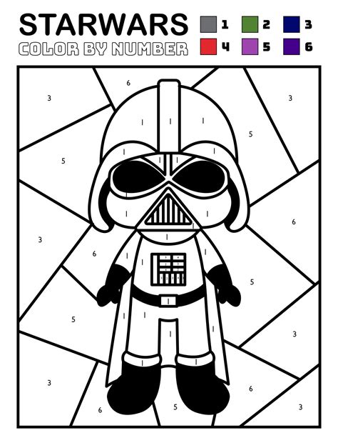 Star Wars Color By Number Coloring Pages Free Printable Coloring The Best Porn Website