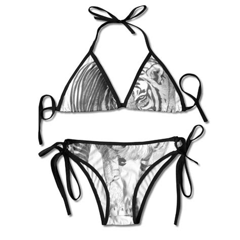 Buy Womens Thong Bikini Suit Swimsuit Bengal Tiger Sexy Bikini Set 2 Piece Online At