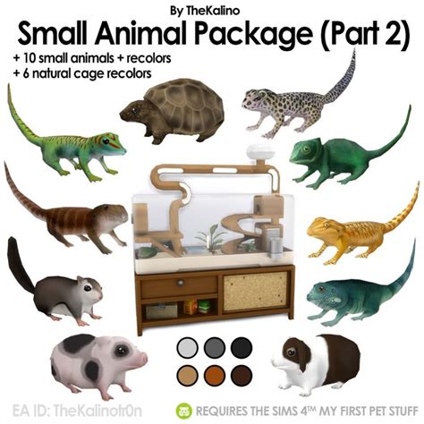 Small Animal Package Part 2 Sims 4 Pets Sims 4 Pets Mod Sims Pets