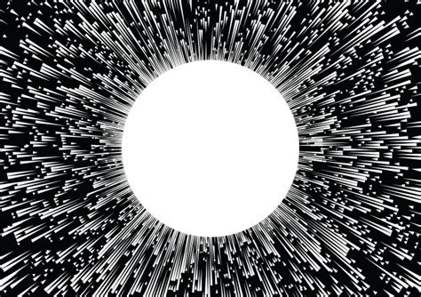Background Of Radial White Speed Lines Of The Sun On Black Vector
