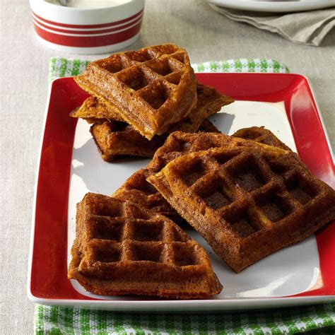 Gingerbread Belgian Waffles Recipe Taste Of Home