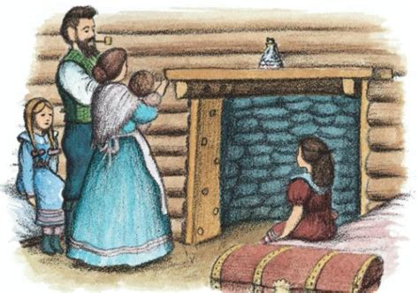 Little house on the prairie illustrations. Little House cabin: A fire on the hearth | The Den of Slack