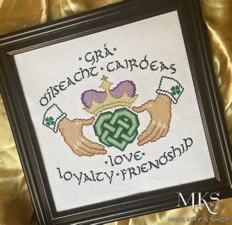 Claddagh Irish Celtic Cross Stitch Pattern Instant Download Etsy