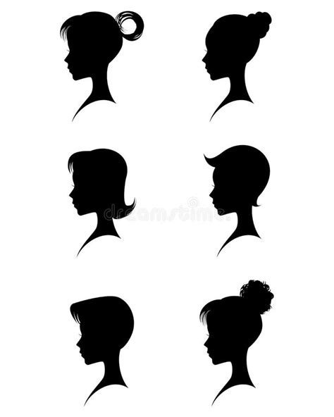 Back Head Hair Stock Illustrations 3242 Back Head Hair Stock