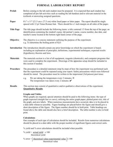 Free 10 Physics Lab Report Samples In Pdf Ms Word