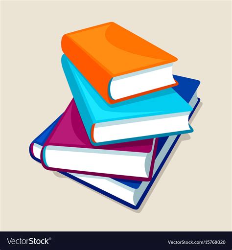 Stack Of Four Books For Education Royalty Free Vector Image
