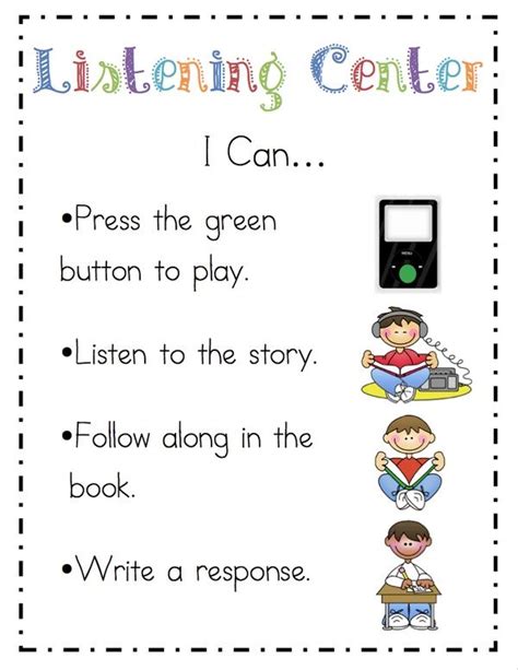 Literacy I Can Posters For Centers From Mrs Riccas Kindergarten First