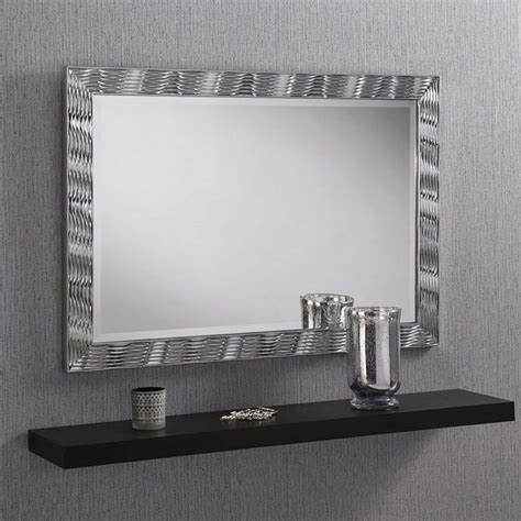 Multi Bevelled Silver Finished Wall Mirror Homesdirect365