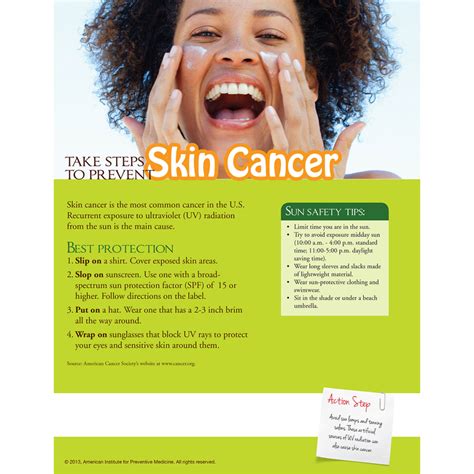 Vitality Take Steps To Prevent Skin Cancer Poster Well Warehouse
