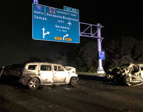 Fhp Two Dead In Fiery Wrong Way Crash On I 75 In Sarasota Iontb