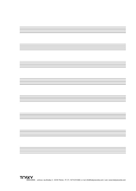 There are three different sheet music templates to choose from. Gadgets | Blank Music Sheets (A4) | Tosky Records®
