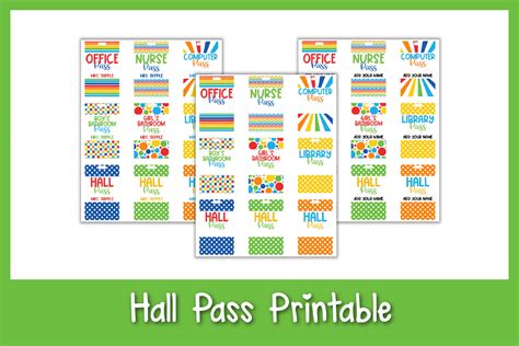 Free Printable Hall Passes