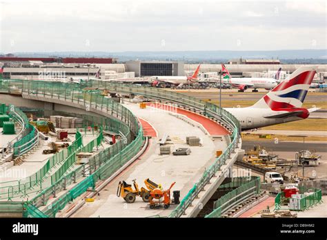 Expansion Work On Terminal Two At Heathrow Airport London Uk Stock