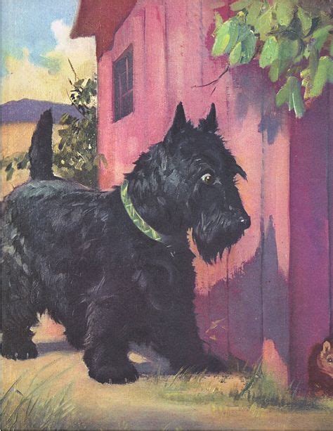 Vintage Scottie Dog Print From The 1950s Printable Digital Download