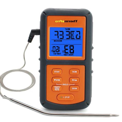 Lcd Digital Meat Thermometer With Probe For Smoker