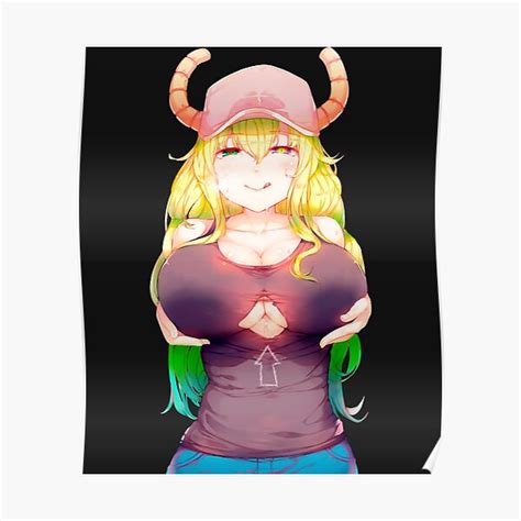 Póster Lascivo Lucoa Sexy Hentai Anime Quetzalcóatl Tetas Calientes Dragon Maid Busty Sexy