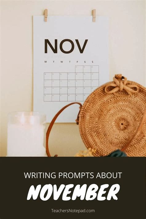 30 Writing Prompts About November Teachers Notepad