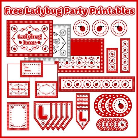 Ladybug Birthday Party Free Printables