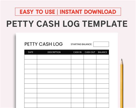 Petty Cash Excel Template