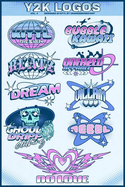 Y2k Streetwear Flash Sheet Colorful Aesthetic Logo Design Template