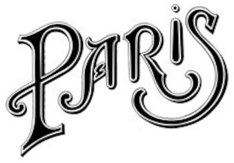 Paris Word Text Font Sign Digital Image Vintage Art Illustration