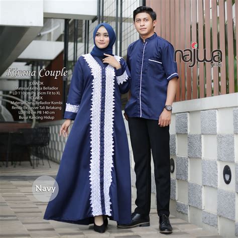 10 Model Baju Couple Muslim Terbaru 2019 2020 Mesin Jahit