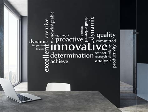 Vinyl Wall Art Decal Innovative Workplace Word Etsy