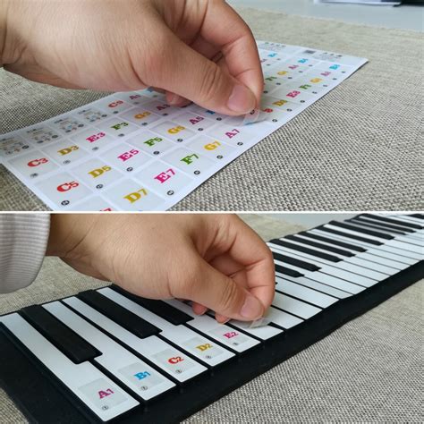 Piano Stickers Keyboard Music Note Stickers Colorful Keyboard Stickers
