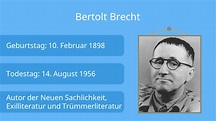 Bertolt Brecht • Lebenslauf, Steckbrief und Werke · [mit Video]