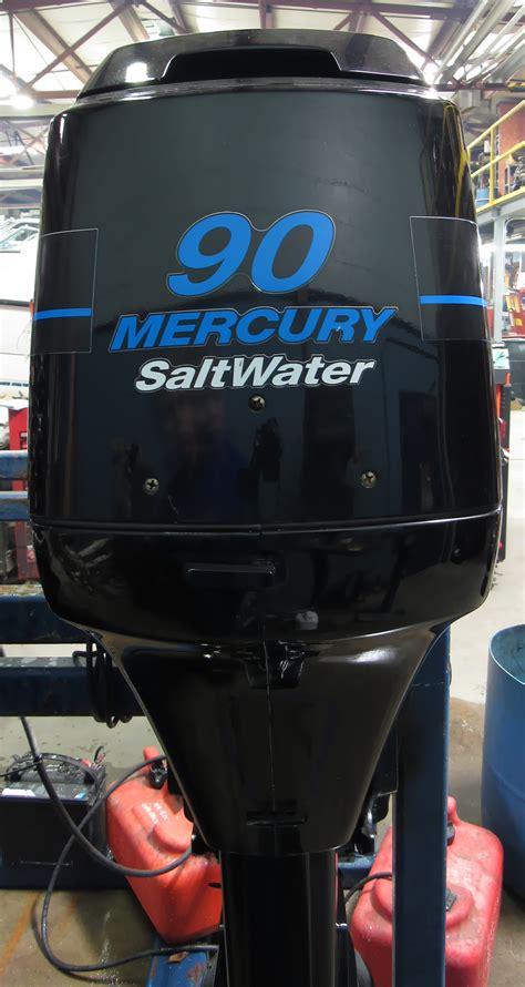 Used 2000 Mercury 90ELPTO 90HP 2 Stroke Saltwater Outboard Boat Motor