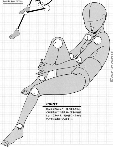 Anatoref — Seated And Laying Manga Female Pose Reference Pose