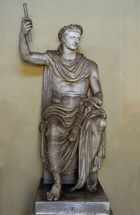 Statue With The Attached Head Of Tiberius Rome Vatican Museums