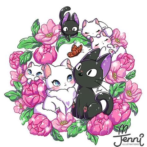 3 simple drawings can look really beautiful. Floral JiJi &Family . . . #kikideliveryservice # ...